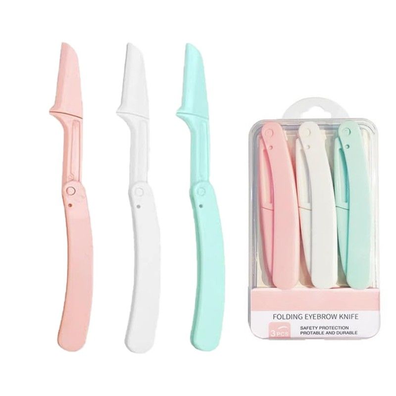 Gecomo Safety Folding Eyebrow Razor 3pcs