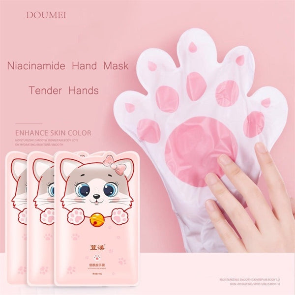 Doumei Vaseline Nicotinamide Hand Mask VNO Serie Cat Paw 40g