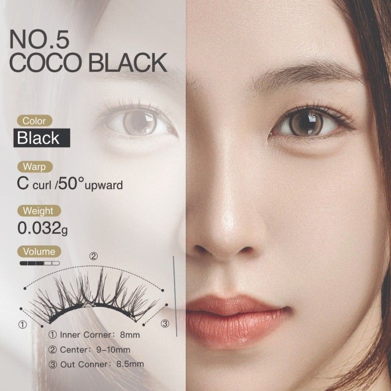 Wosado Magnetic False Eyelashes Coco Black