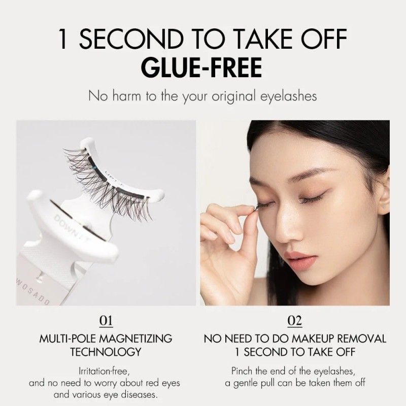 Wosado Magnetic Eyelashes Kit Silky Black