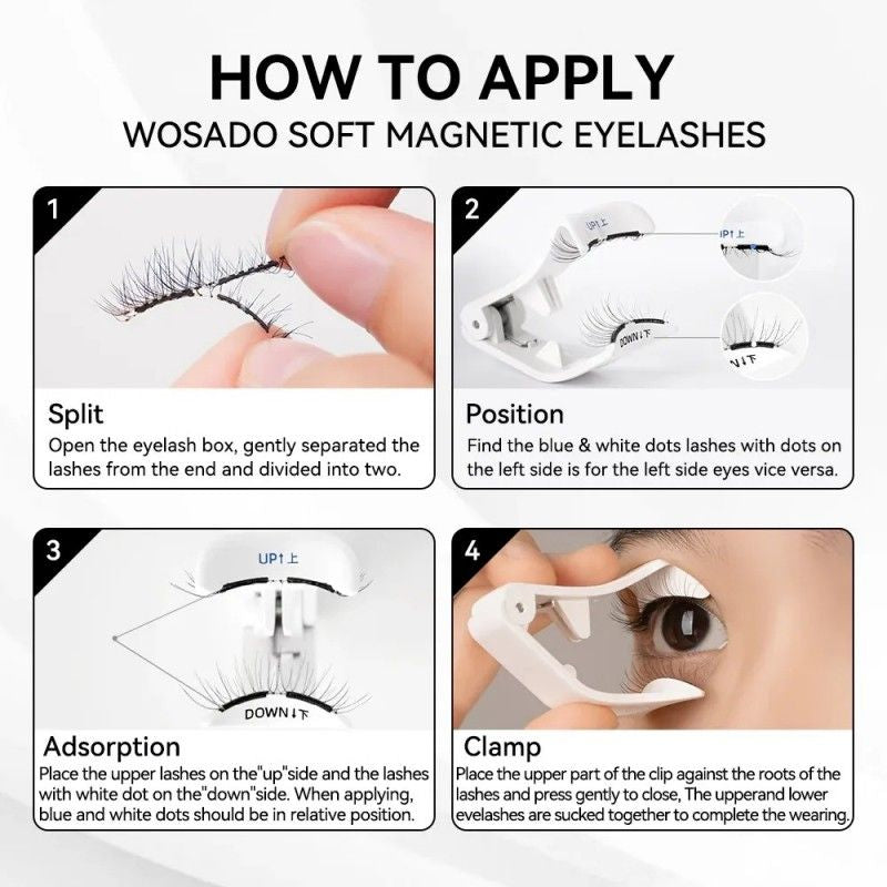 Wosado Soft Magnetic Eyelashes Gem Black