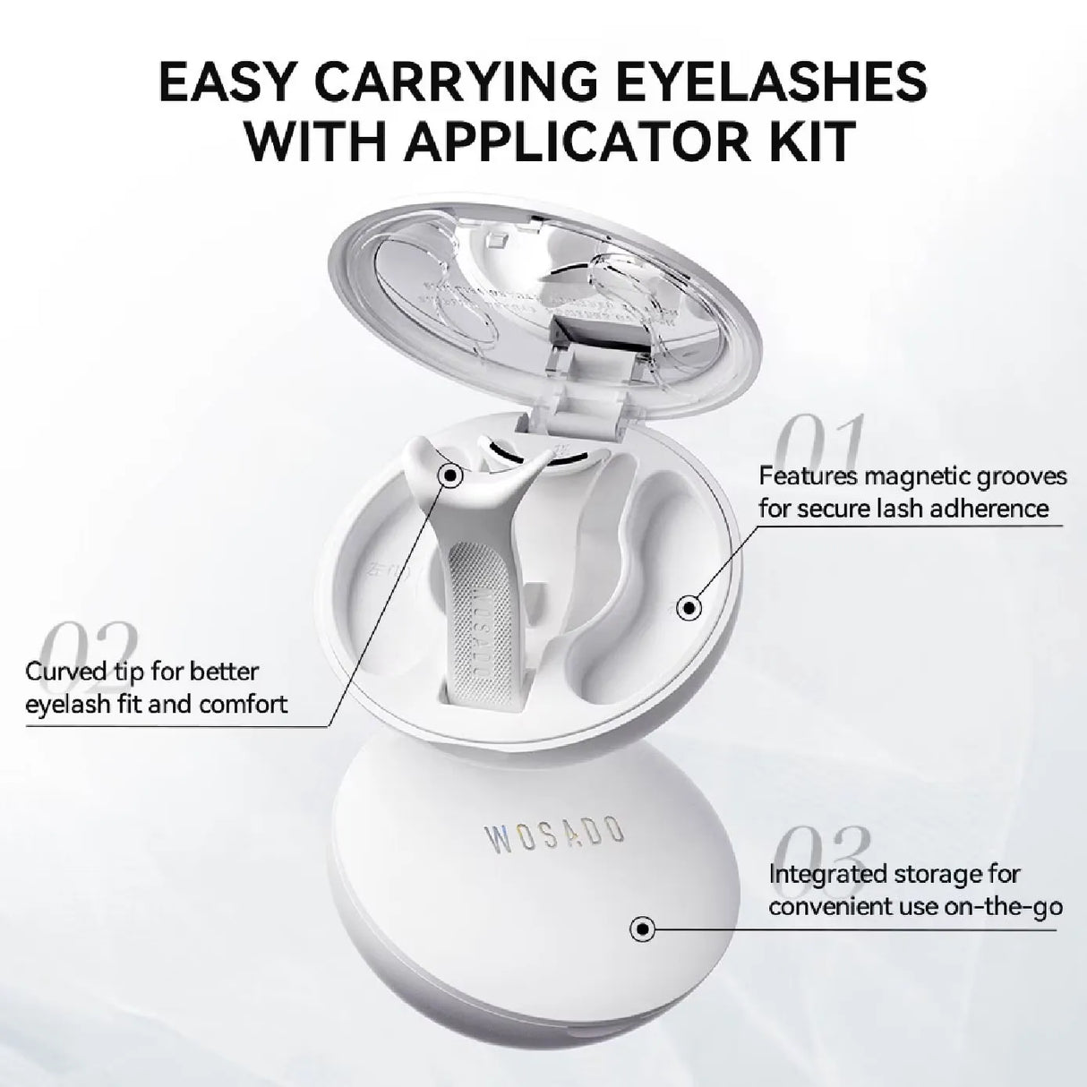 Wosado Soft Magnetic Eyelashes Chiffon Black
