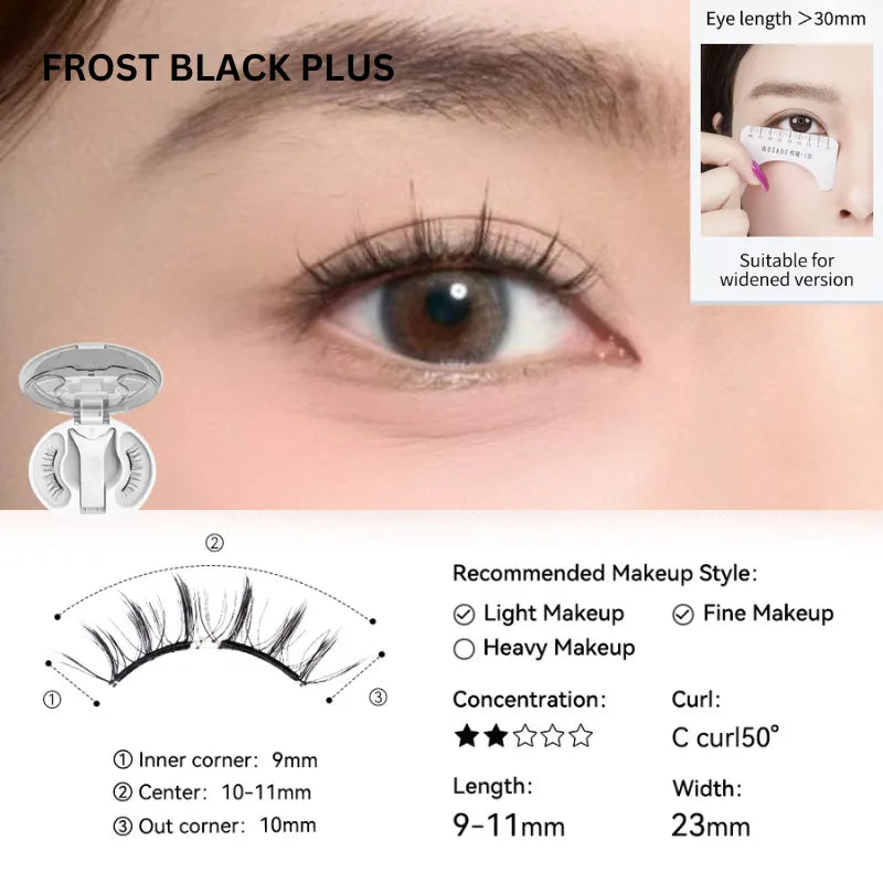 Wosado Soft Magnetic False Eyelashes Frost Black Widen