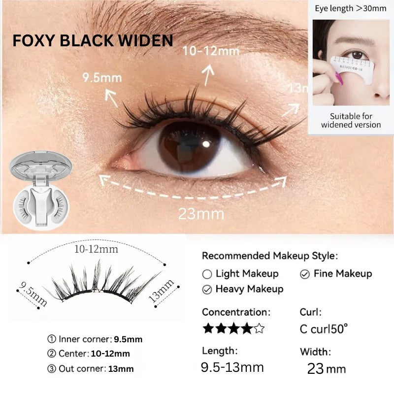 Wosado Soft Magnetic Eyelashes Foxy Black Widen