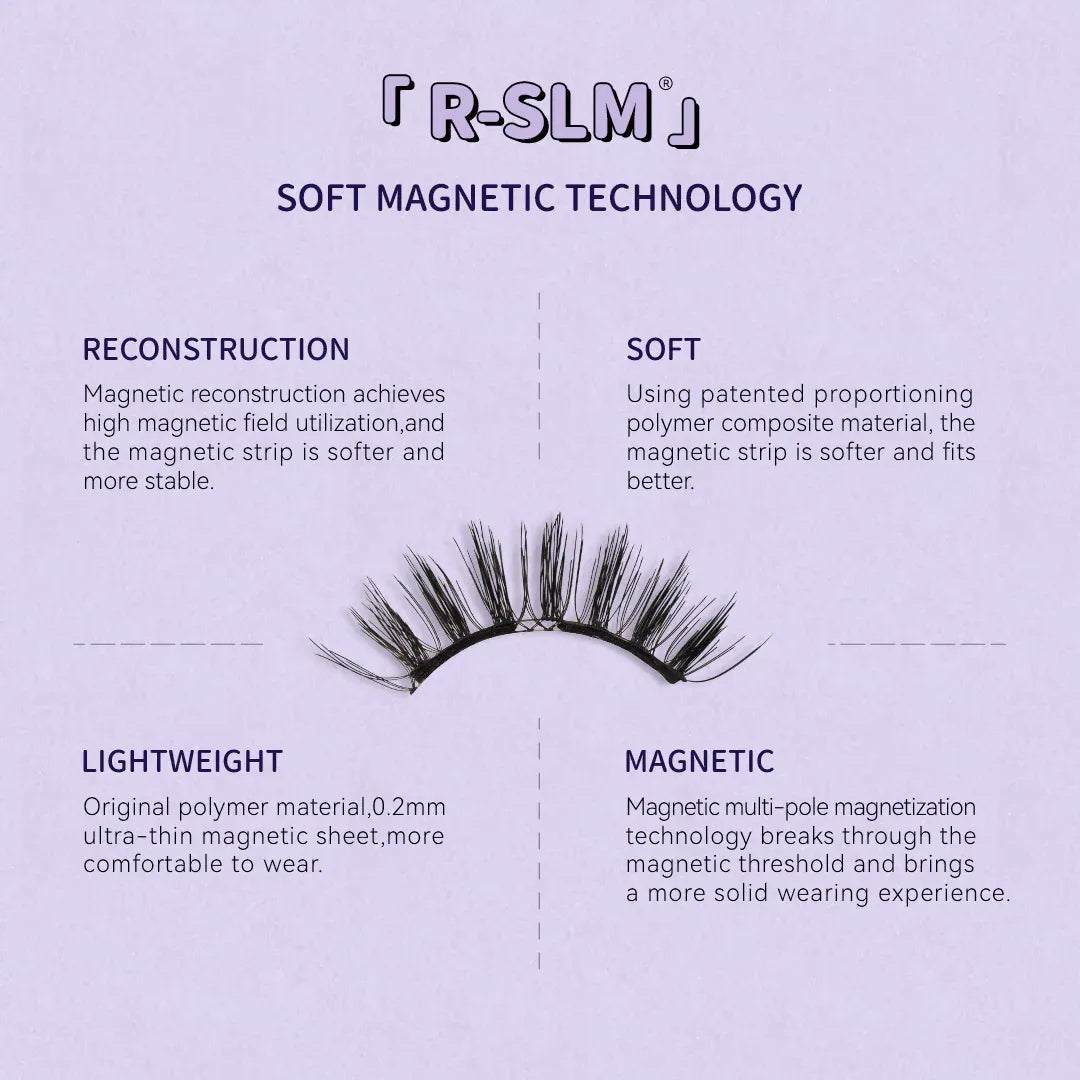 Wosado Soft Magnetic False Eyelashes Ice Black Bearisbug