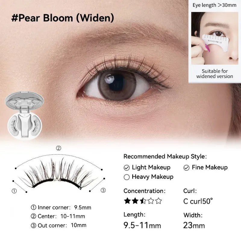 Wosado Soft Magnetic False Eyelashes Pear Blossom Black Widen