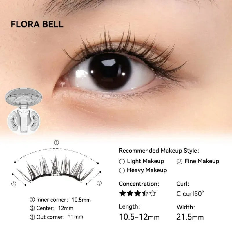Wosado Soft Magnetic Eyelashes Flora Bell Brown