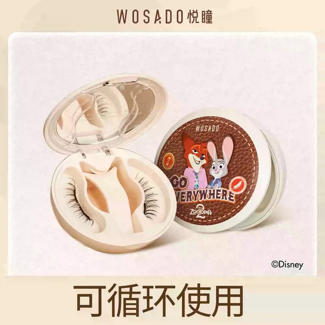Wosado Disney Zootopia Soft Magnetic False Eyelashes Pear Blossom Black