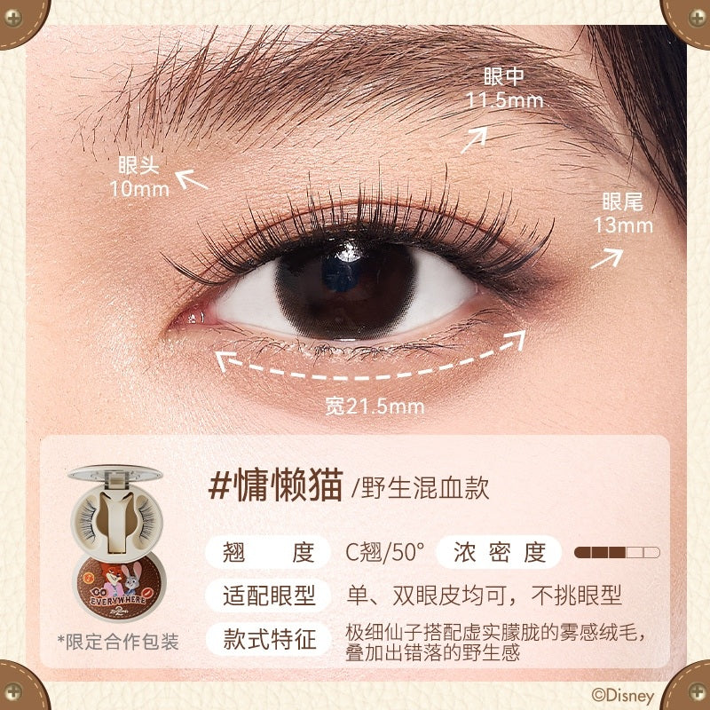 Wosado Disney Zootopia Soft Magnetic False Eyelashes Lazy Cat