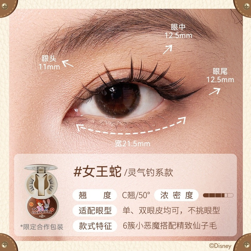 Wosado Disney Zootopia Soft Magnetic False Eyelashes Queen Snake