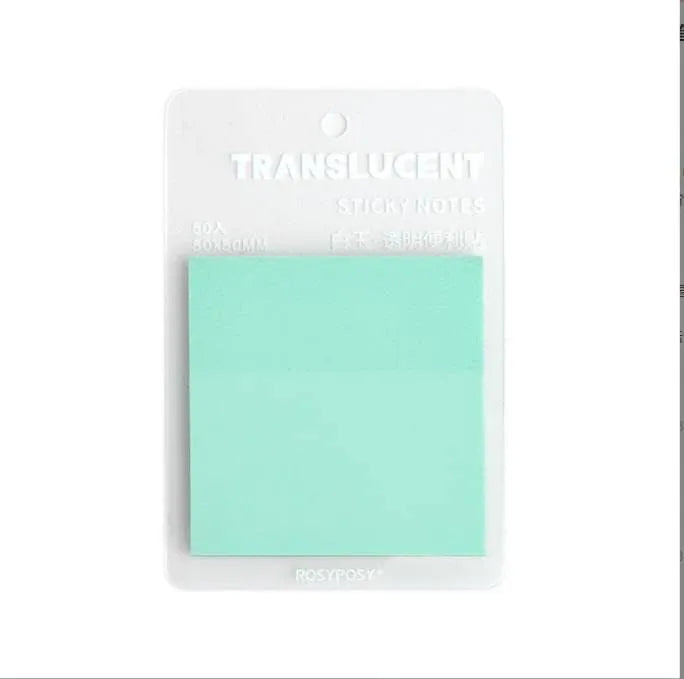 Rosy Posy Transparent Color Sticky Notes Green