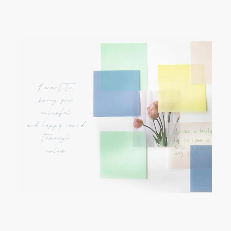 Rosy Posy Transparent Color Sticky Notes Green