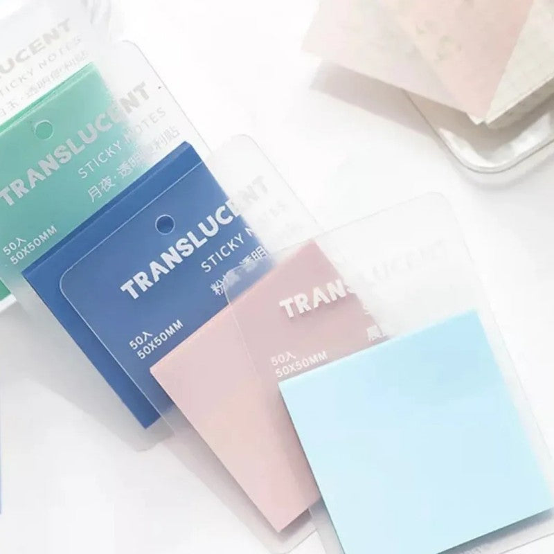 Rosy Posy Coloured Transparent Sticky Notes Blue
