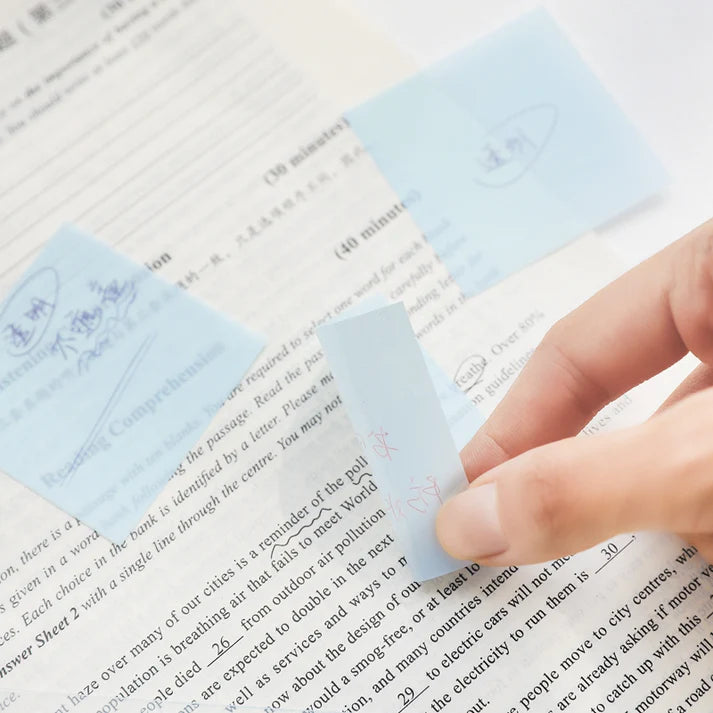 Rosy Posy Coloured Transparent Sticky Notes Blue