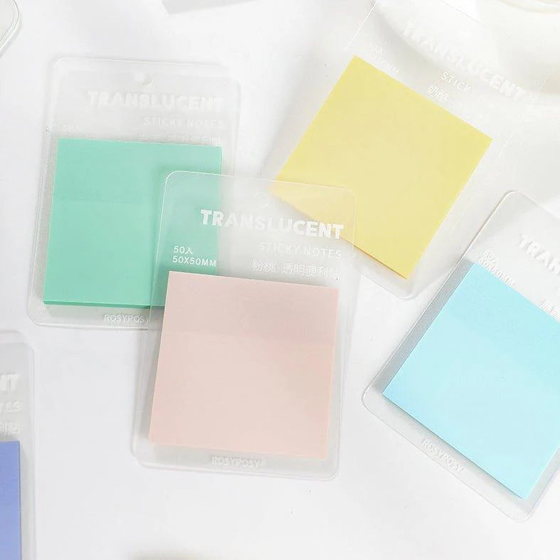 Rosy Posy Coloured Transparent Sticky Notes Yellow