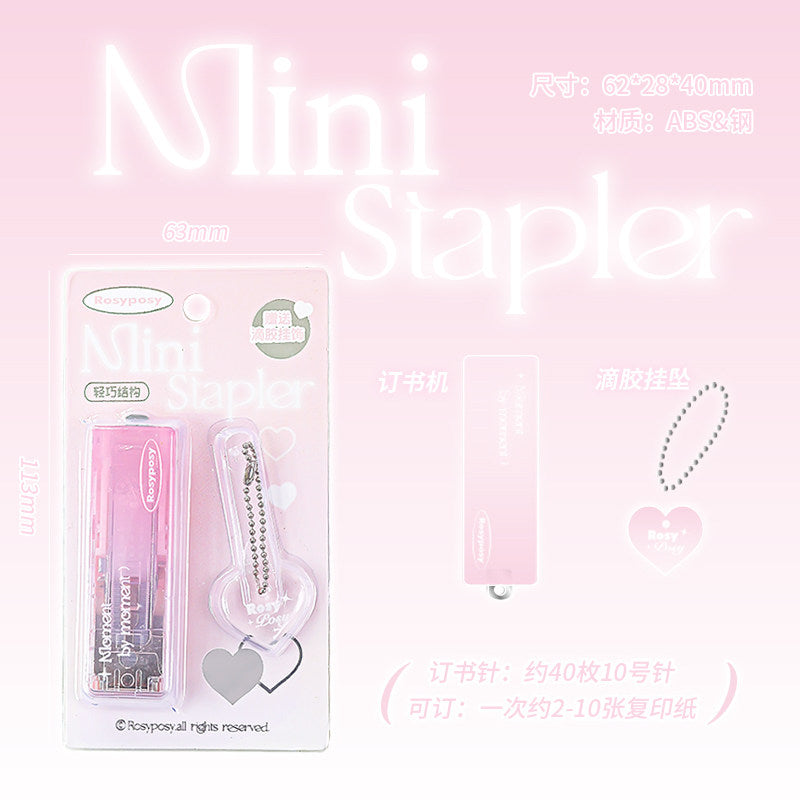 Rosy Posy Clear Series Staplers Gradient Pink