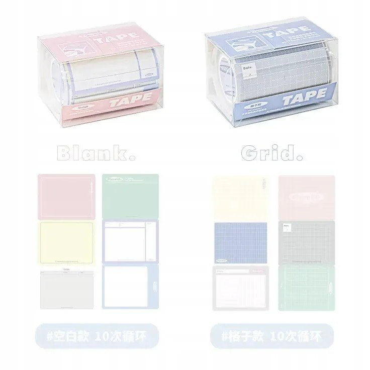 Planwith Tape Self-Stick Note Roll Grid
