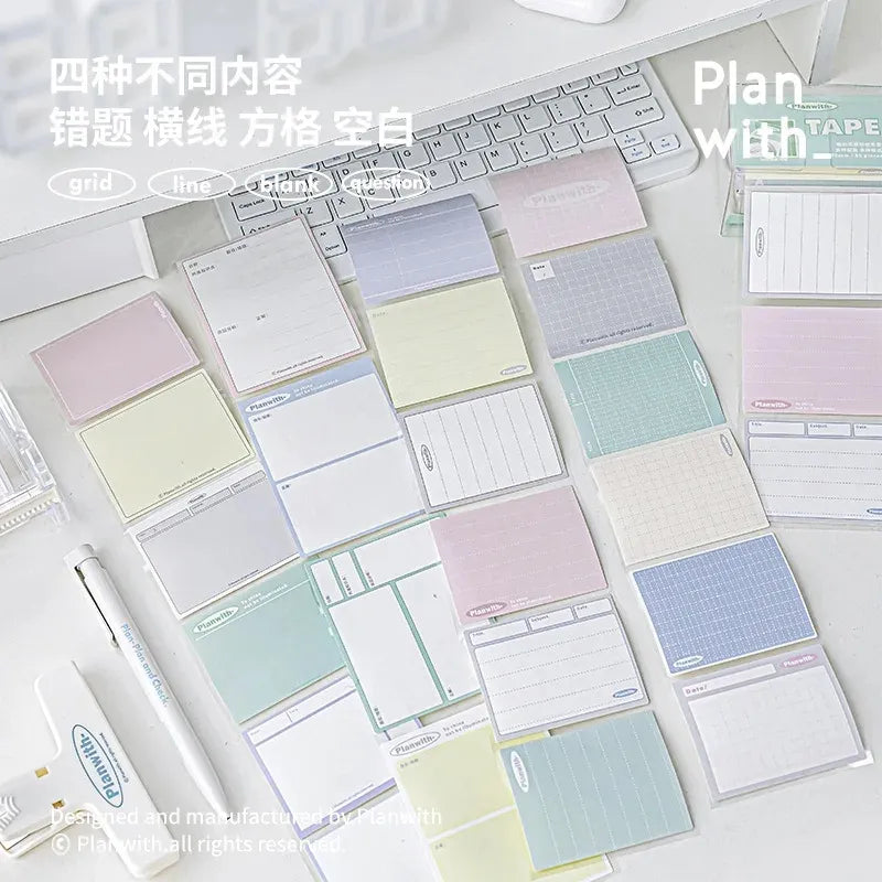 Planwith Tape Self-Stick Note Roll Grid