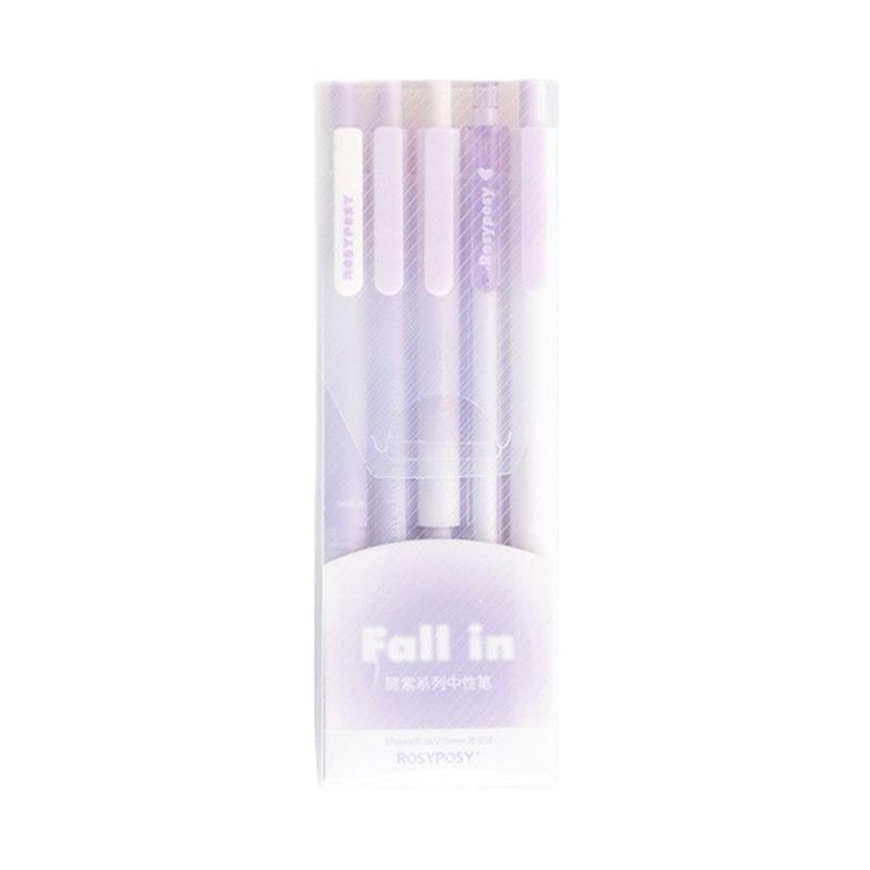 Rosy Posy Gel Pen Set Gill Purple