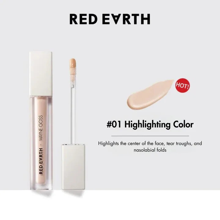 Red Earth Nude Wear Full Coverage Concealer #01 Highlighting Color