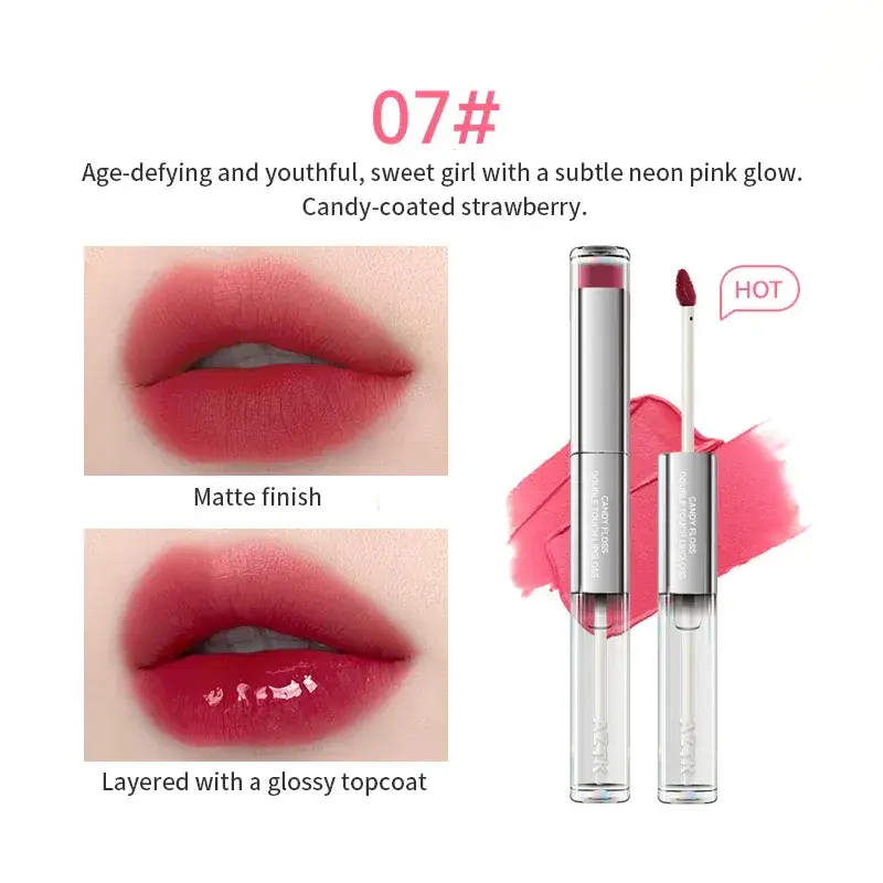 AZTK Candy Floss Dual-Ended Touch Lip Gloss #07 Candied Strawberry