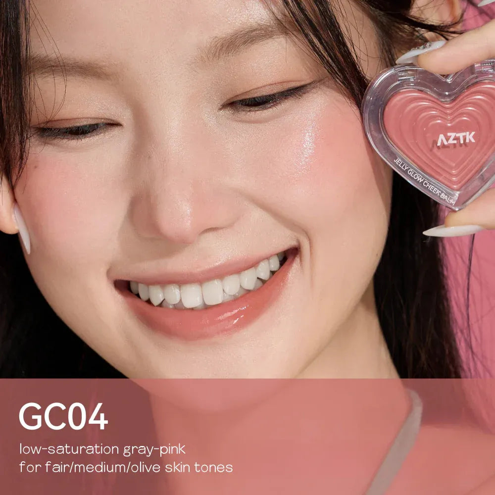 AZTK Jelly Glow Cheek Balm #GC04 Gray Pink
