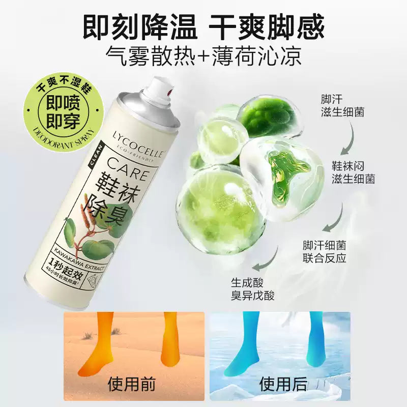 Lycocelle Anti-Bacterial Socks Shoes Deodorant Spray 220ml