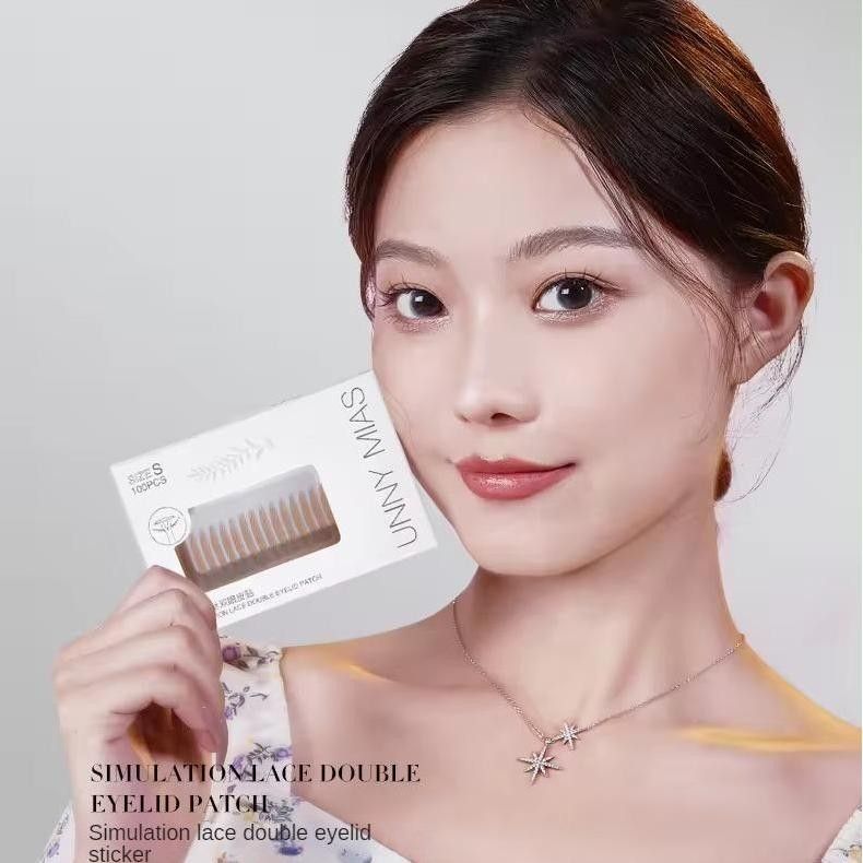 Unny Invisible Double Eyelid Tape Oblique Cut Olive