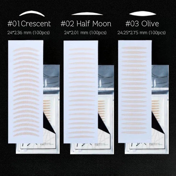 Piara Seamless Mono-sided Double Eyelid Tape #01 Crescent 100pcs