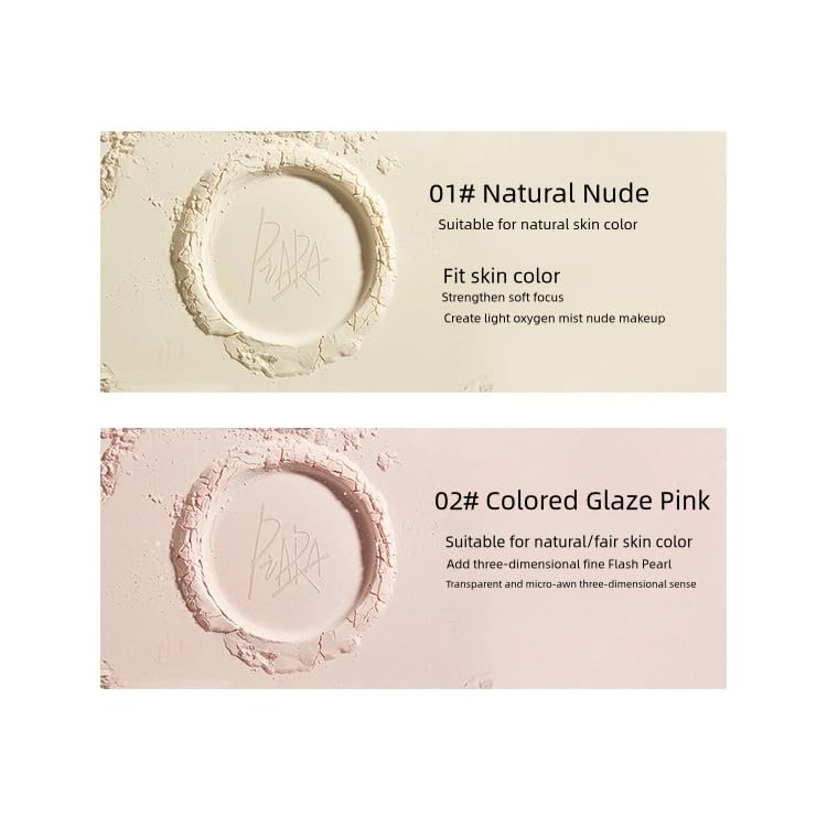 Piara Long-lasting Waterproof Oil-control Powder 02#Glass Pink