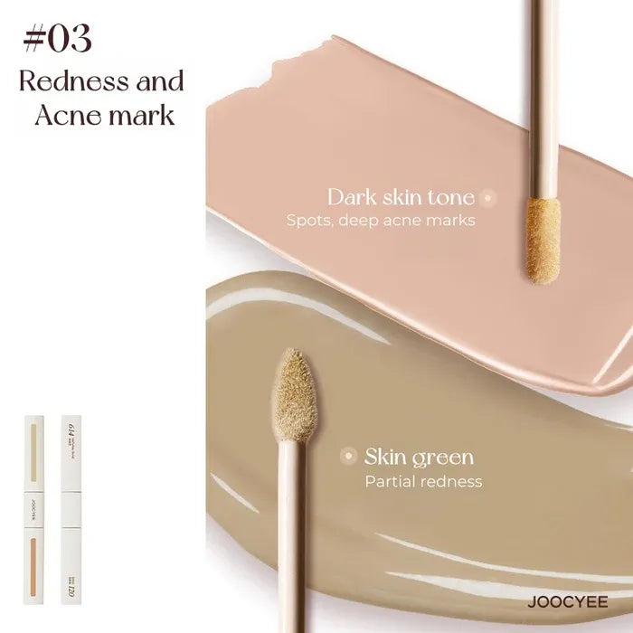 Joocyee Double-head Airy Wear Liquid Concealer #03 Redness & Acne Mark