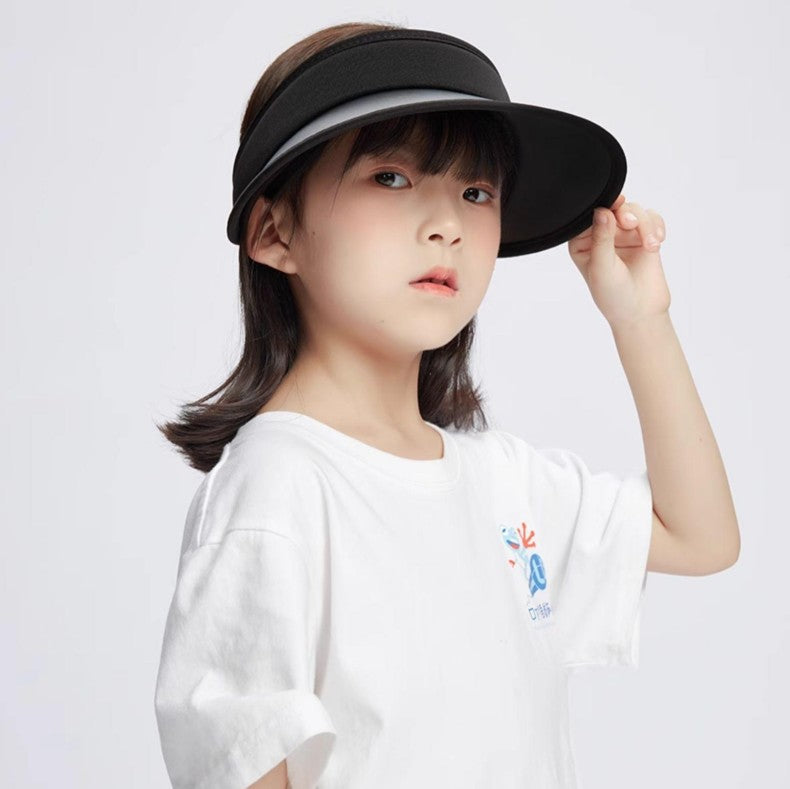 Zauo Sun Protection Anti-UV Sun Hat For Children Black