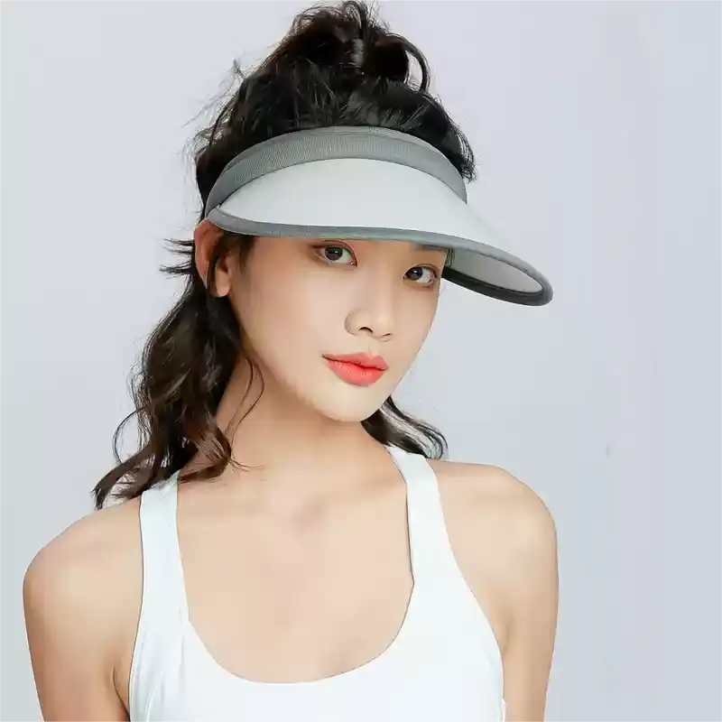 Zauo UV Protection Sun Hat 12cm White