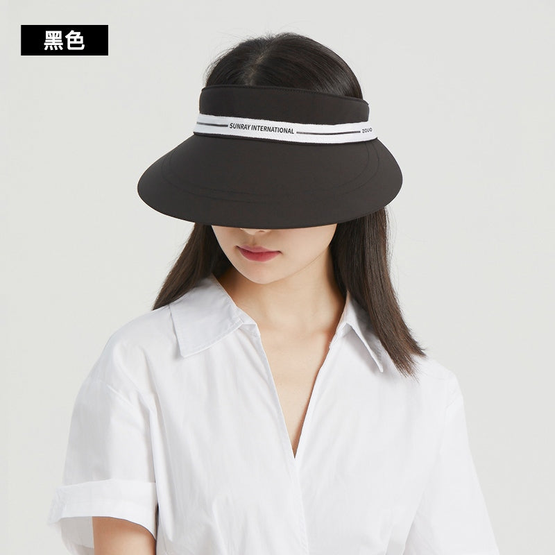 Zauo UV Protection Sun Hat Black For Golf