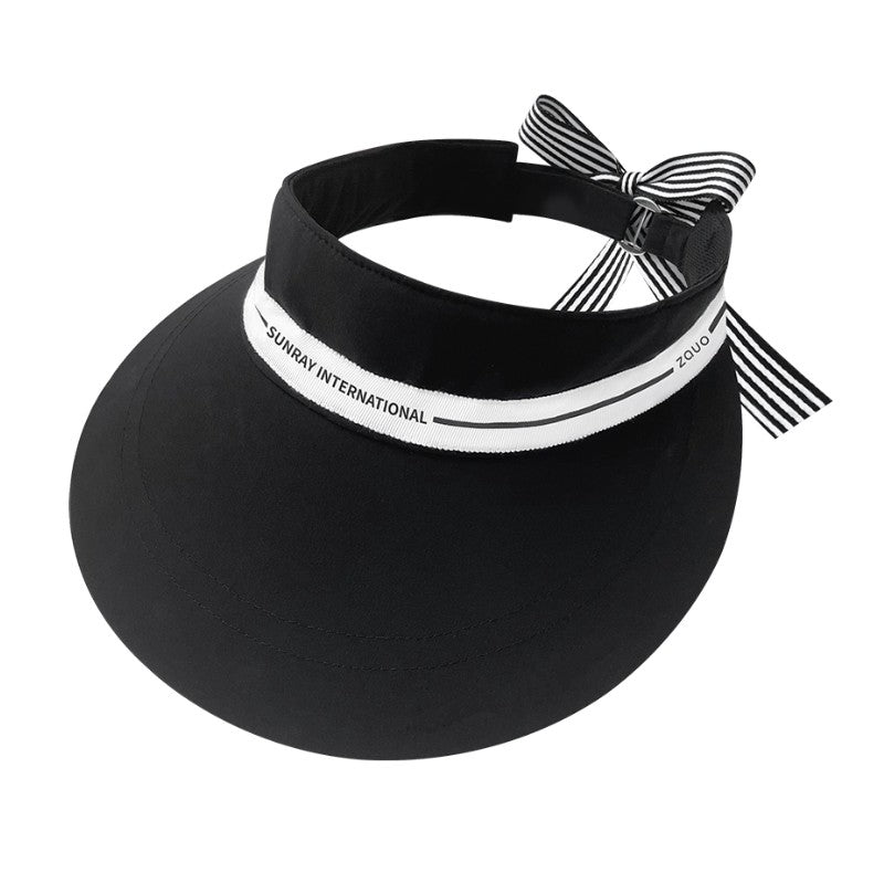Zauo UV Protection Sun Hat Black For Golf