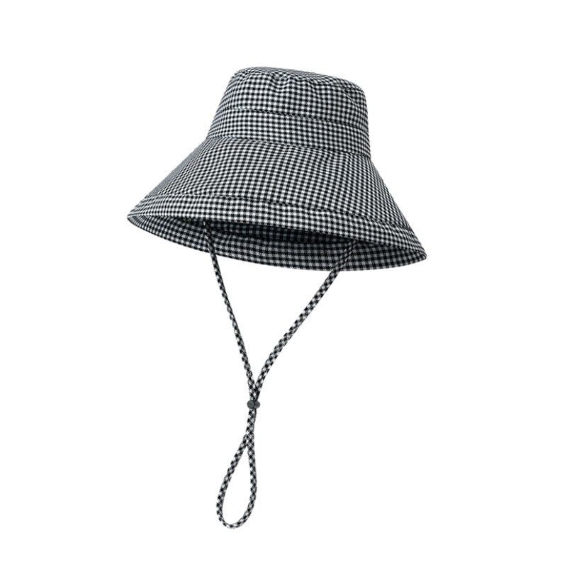 Zauo Sun Protection Bucket Hat Houndstooth Version