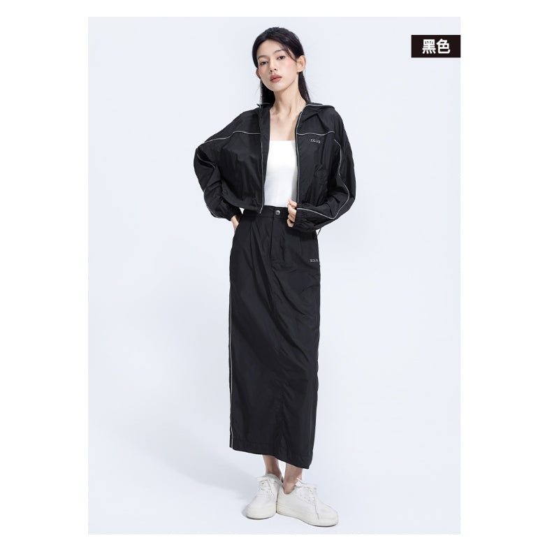 Zauo Sun Protection Clothing Jacket High Street-style Black M