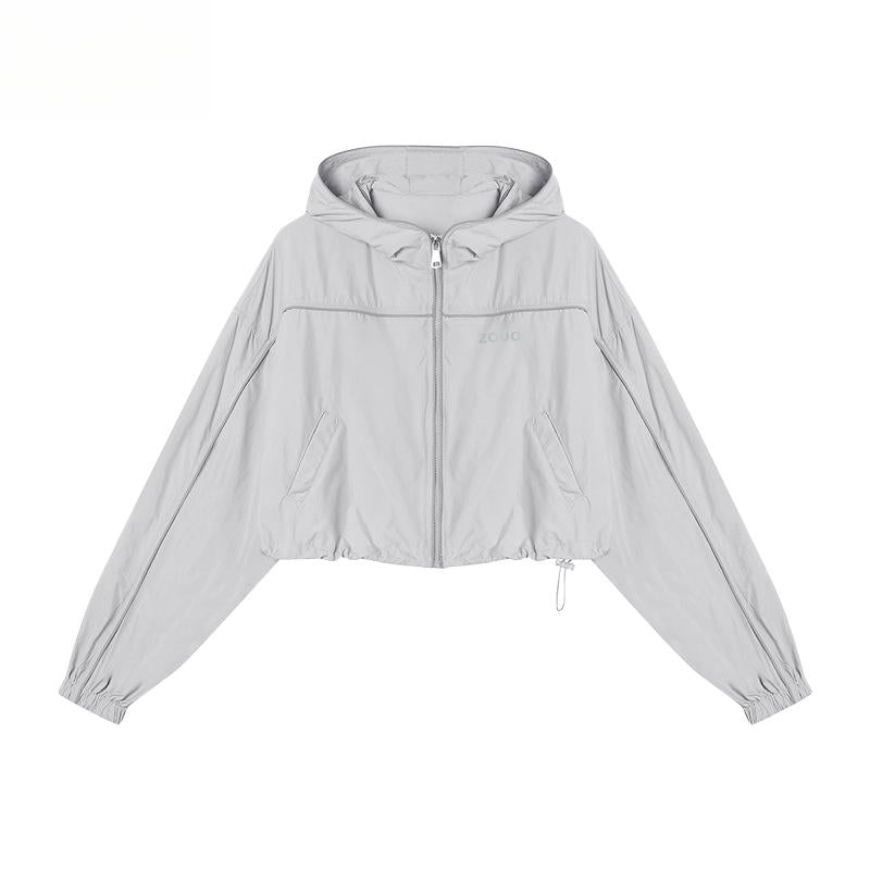 Zauo Sun Protection Clothing Jacket High Street-style Gray M