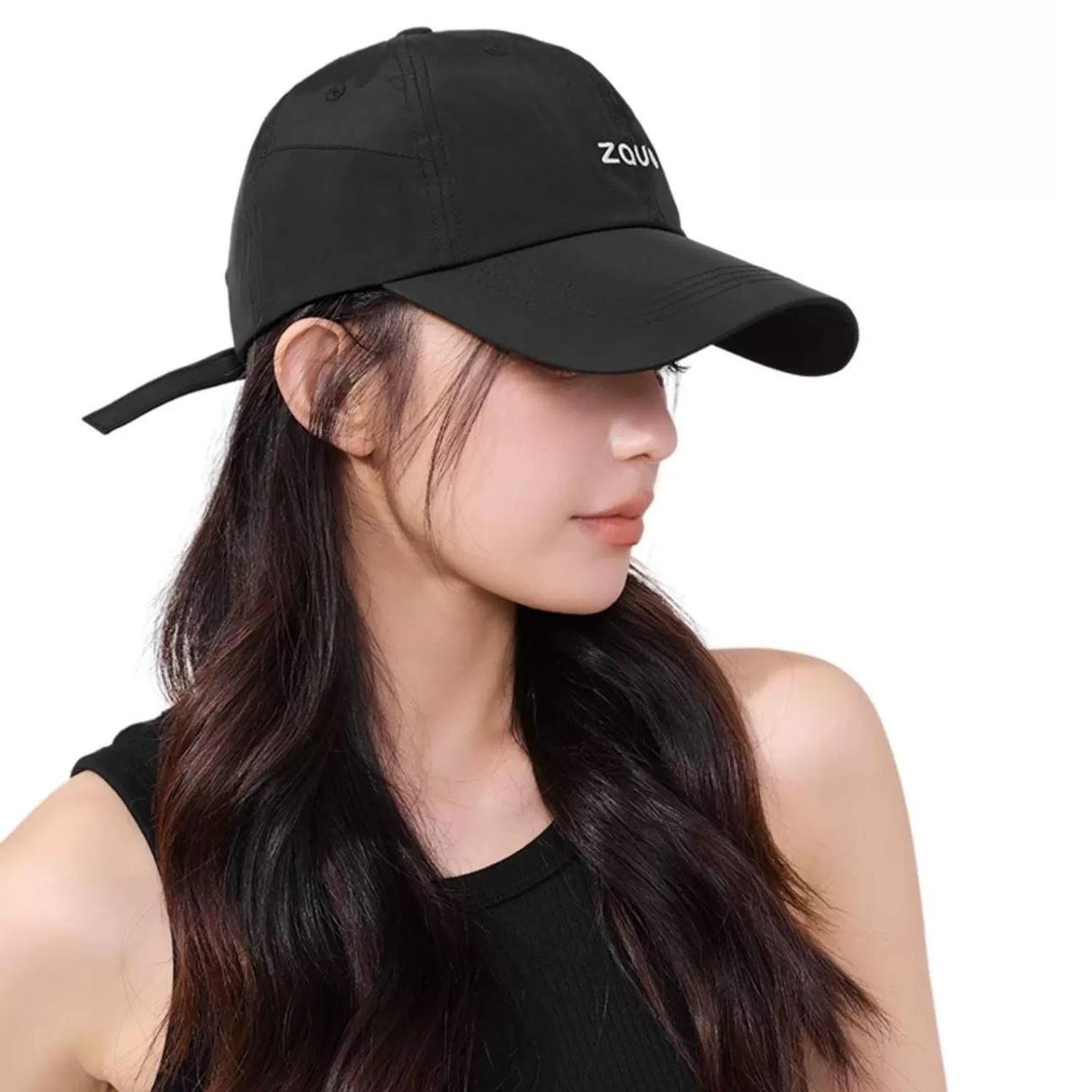 Zauo UV Protection Baseball Cap Sun Hat High Street Version Black