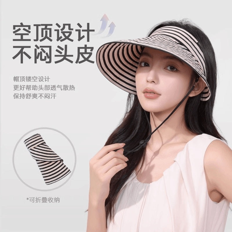 Zauo Empty Top UV Protection Sun Hat Webbing Strap Edition