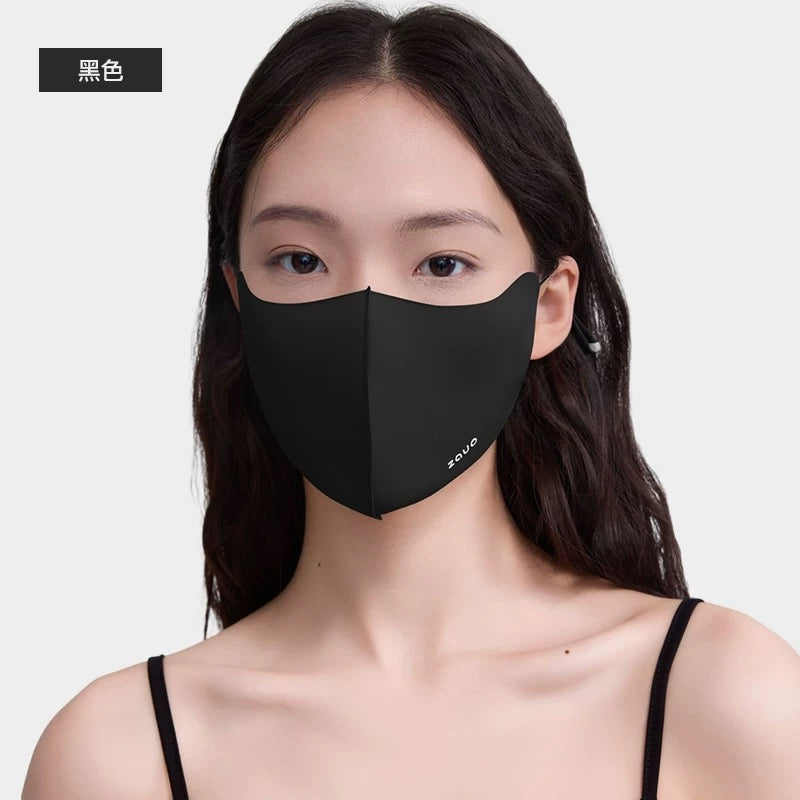 Zauo 3D UV Protection Sun Mask Black