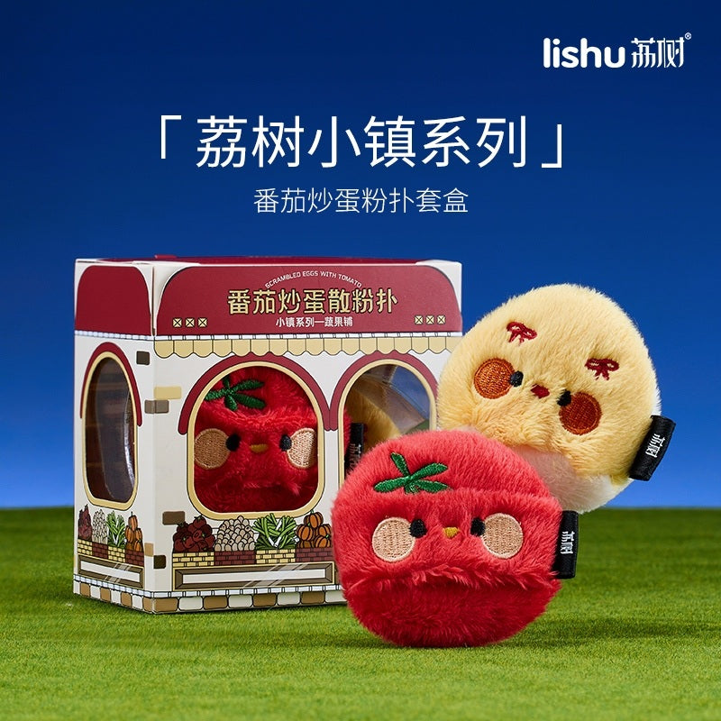 Lishu Tomato Scrambled Eggs Powder Puff 2pcs