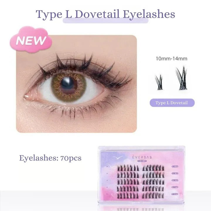 Everbab False Eyelashes Type L Dovetail Eyelashes
