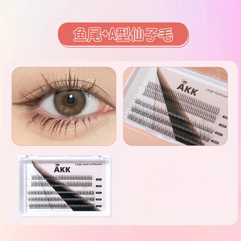 Akk False Eyelashes Thick Type A + Mermaid Cut
