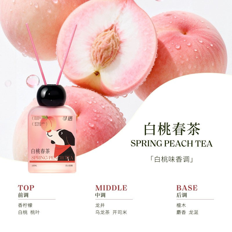 Xunyu Fresh Fruit Aroma Reed Diffuser Spring Peach Tea 100ml