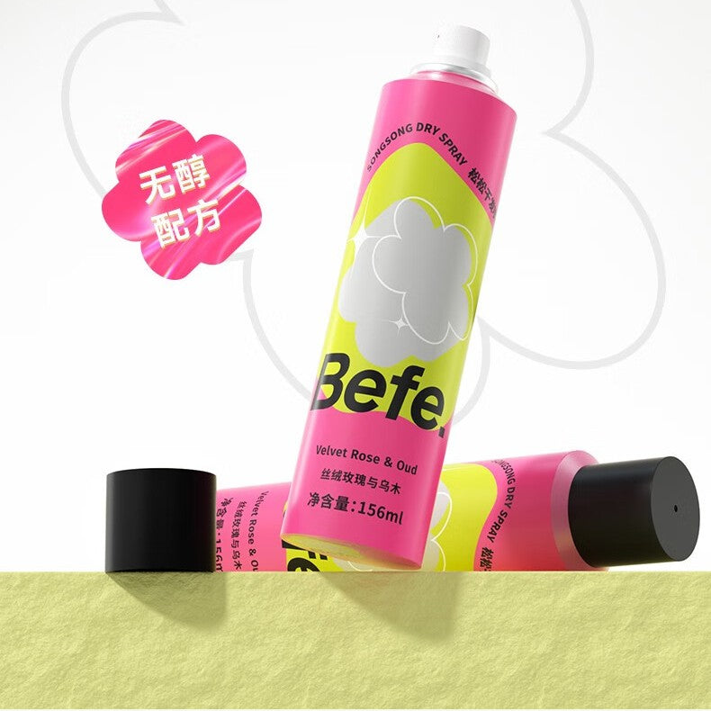 Befe Songsong Hair Dry Spray Ebony & Rose 156ml