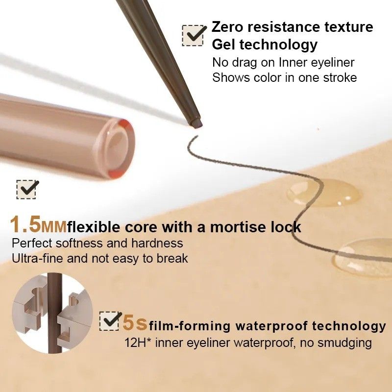 Judydoll Ultra-fine Eyeliner Gel Pen #01 Black Brown