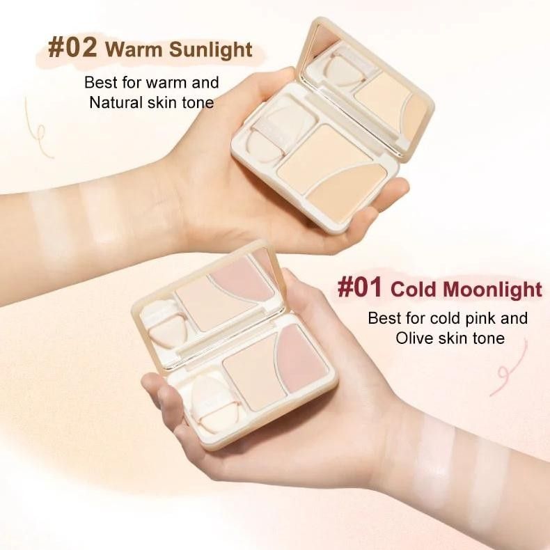 Judydoll Dual-Color Highlighter Palette #01 Cold Moonlight