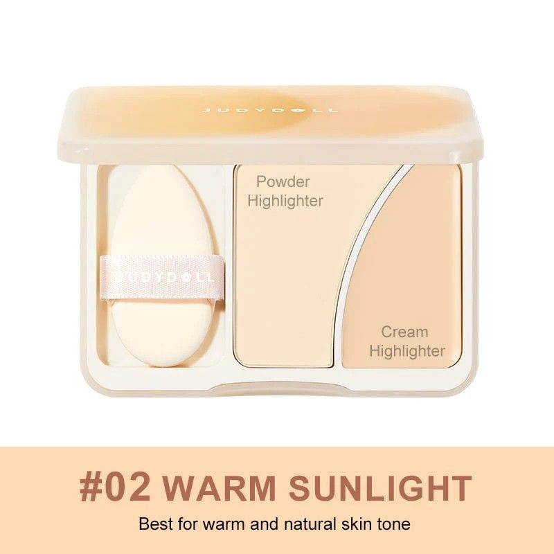 Judydoll Dual-Color Highlighter Palette #02 Warm Sunlight