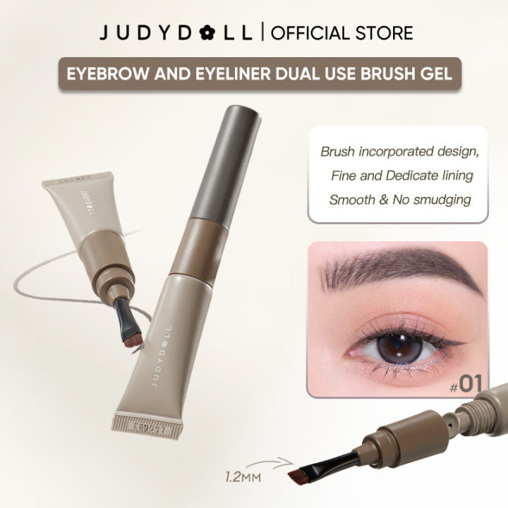 Judydoll 2 In 1 Eyeliner Eyebrow Gel #01 Dark Grey